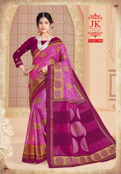 Jk Tulsi 7 Regular Wear Pure Cotton Printed Designer Saree Collection